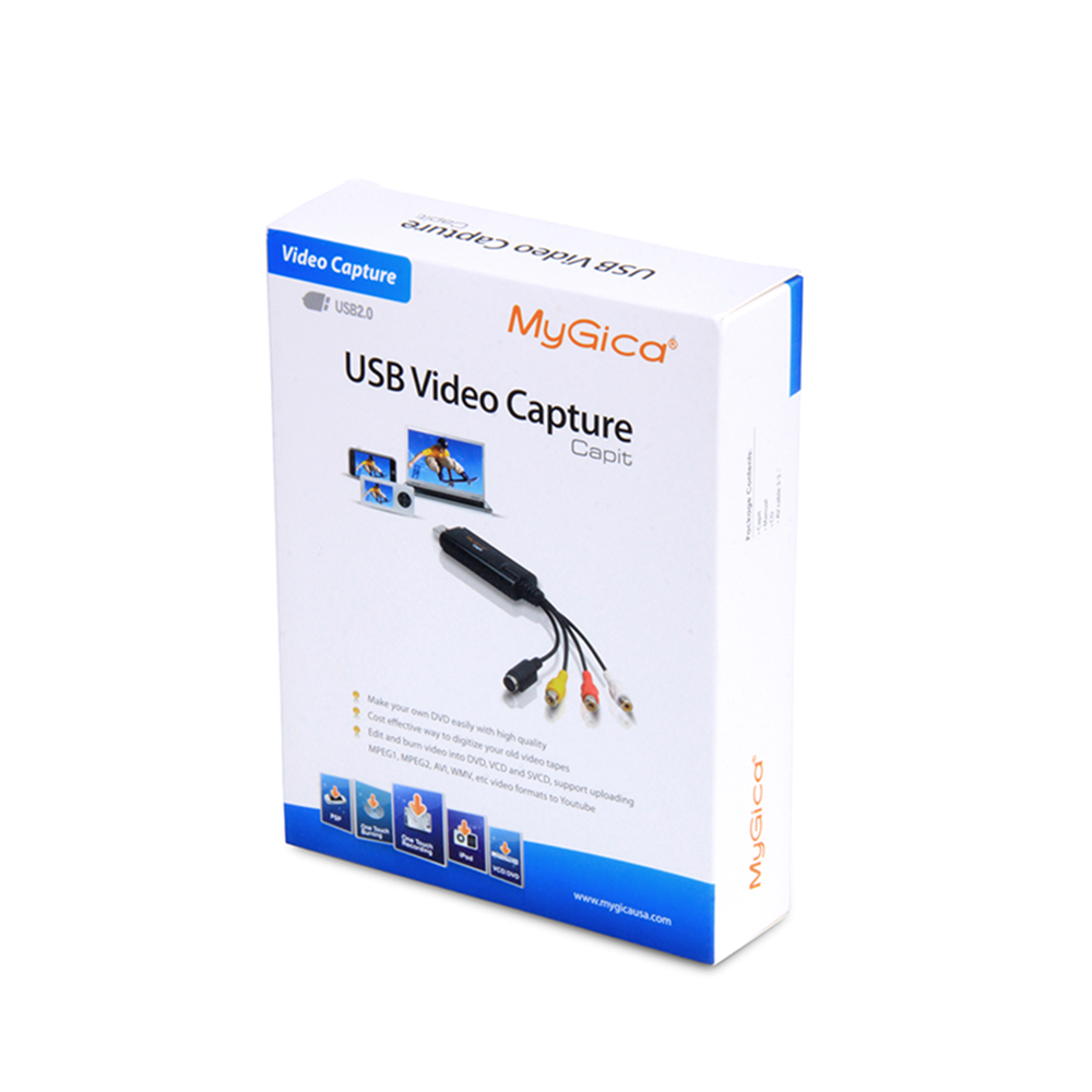 Capit Lite MyGica Capit USB Video Capture VHS-to-DVD Audio Video Capture Card for Windows 
