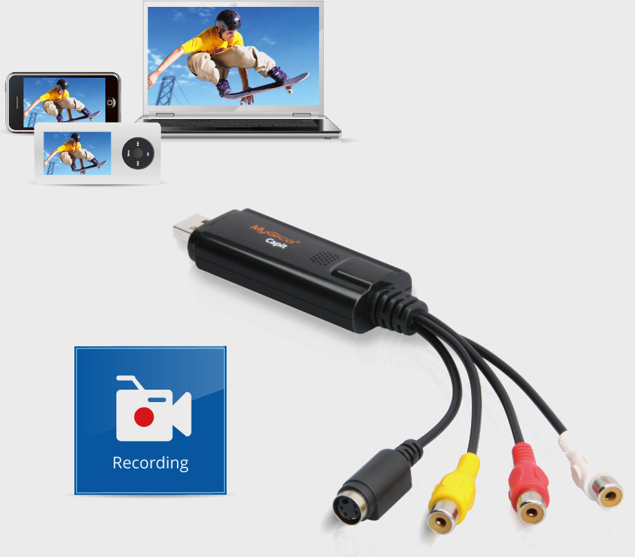 MyGica USB Video Grabber Scheda Acquisizione Video Convertitore VHS in DVD Mac Windows 