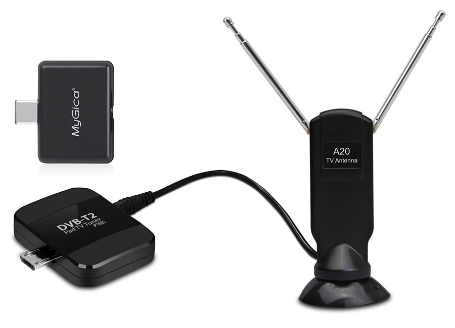 MyGica Sintonizador de TV USB híbrido, ATSC/Clear QAM HDTV para PC portátil  Windows10 y Android TV con mini antena de TV